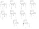 Ver imagem 1 de Kit 10 Cadeiras Infantil Iso, Escola, Base Branco-branco