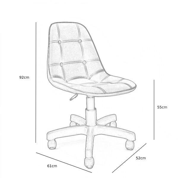 Cadeira Eames Botonê Preta - Base Office Preta - 5