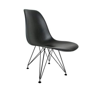 Cadeira Eames Preta - Base Eiffel Preta