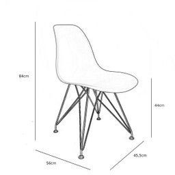 Cadeira Eames Preta - Base Eiffel Preta - 5