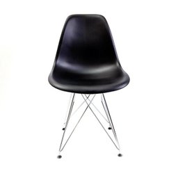 Cadeira Eames Preta - Base Eiffel Cromada - 2