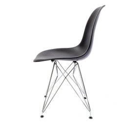 Cadeira Eames Preta - Base Eiffel Cromada - 3