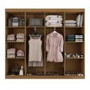 Ver imagem 7 de Guarda-roupa Ele e Ela 8 Portas 8 Prateleiras com Espelho Cinamomo - Panorama Móveis