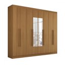 Ver imagem 3 de Guarda-roupa Ele e Ela 8 Portas 8 Prateleiras com Espelho Cinamomo - Panorama Móveis