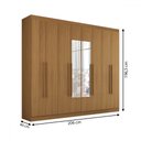 Ver imagem 4 de Guarda-roupa Ele e Ela 8 Portas 8 Prateleiras com Espelho Cinamomo - Panorama Móveis