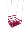 Ver imagem 2 de Balanço Gangorra Infantil Madeira 50x40 Rosa Suporta 100kg
