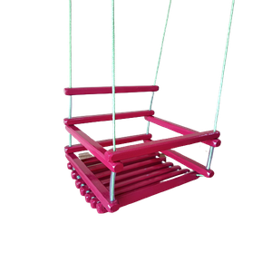 Balanço gangorra infantil madeira 50x40 Rosa suporta 100kg