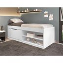 Ver imagem 1 de Cama Box Sapateira Solteiro Vanessa 0,88 Branco com Colchão - Framar Móveis