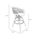 Ver imagem 5 de Banqueta Web Preta - Base de Madeira Natural