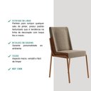 Ver imagem 6 de Conjunto 2 Cadeiras de Jantar Hug 1749 Carraro Areia Rose