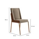 Ver imagem 7 de Conjunto 2 Cadeiras de Jantar Hug 1749 Carraro Areia Rose