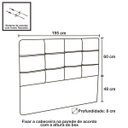 Ver imagem 5 de Cabeceira Casal King Cama Box 195 cm London Chocolate - JS Móveis