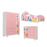 Quarto Completo Infantil Personagens Gd Moveis Rosa - 4