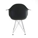 Ver imagem 4 de Kit 2 Cadeiras Eames com Braços Preta - Base Eiffel Cromado
