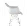 Kit 2 Cadeiras Eames com Braços Branca - Base Eiffel Cromado - 3