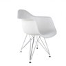Kit 2 Cadeiras Eames com Braços Branca - Base Eiffel Cromado - 5