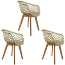 Ver imagem 1 de Kit 3 Cadeiras Web Fendi - Base Wood
