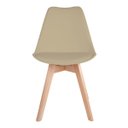 Ver imagem 3 de Kit 4 Cadeiras Saarinen Polipropileno Sala de Jantar Base Wood Fendi