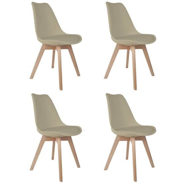 Kit 4 Cadeiras Saarinen Fendi - Base Wood - 1