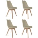 Ver imagem 1 de Kit 4 Cadeiras Saarinen Fendi - Base Wood