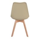 Ver imagem 5 de Kit 4 Cadeiras Saarinen Polipropileno Sala de Jantar Base Wood Fendi
