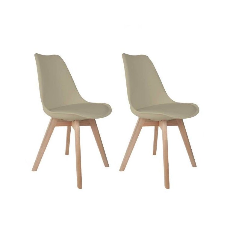 Kit 2 Cadeiras Saarinen Fendi - Base Wood