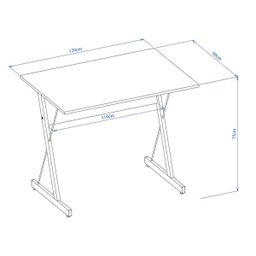 Mesa para Computador Escrivaninha Zetta 120cm Preto - Fit Mobel - 4