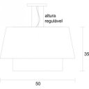 Ver imagem 2 de Pendente Duo Cone de Tecido 2 Lâmpadas Tom Luz Iluminação