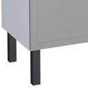 Ver imagem 4 de Gabinete de Aço para Pia 160cm 3 Portas Juno/apolo 4 Gavetas Cozimax Cinza Argila