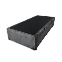 Cama Box Baú Solteirão King Design Suede Cinza 96x203x41 - 2