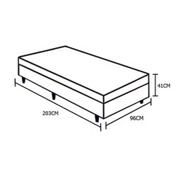 Cama Box Baú Solteirão King Design Suede Cinza 96x203x41 - 3