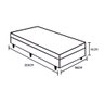 Cama Box Baú Solteirão King Design Suede Cinza 96x203x41 - 3