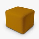 Ver imagem 2 de Puff Retangular Decorativo para Sala Orgânico Confortável e Reforçado Bouclé