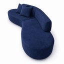 Ver imagem 4 de Sofá Virgínia 2,5m Estofado Suede Moderno Confortável Luxo