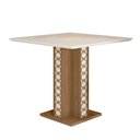 Ver imagem 1 de Mesa para Sala de Jantar 90cm Quadrada Tampo Chanfrado Isis Poliman