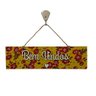 PLACA SIMPLES " BEM VINDOS " AMARELA - 2