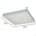 Ver imagem 2 de Luminária Plafon Painel Led Quadrado 23x23cm 18w 6500k Lorben