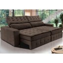 Ver imagem 1 de Sofá Retrátil e Reclinável 3,15m Cama inBox Big Puffer com SoftGel D40 Velupluma Café