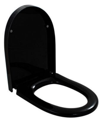 Bacia vaso sanitário monobloco Fluir preto brilho - 4