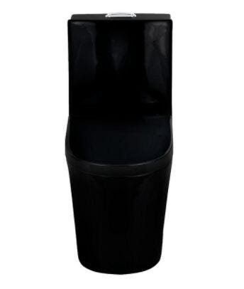 Bacia vaso sanitário monobloco Fluir preto brilho - 2