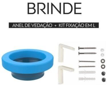 Bacia vaso sanitário monobloco Fluir preto brilho - 5