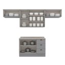 Ver imagem 5 de Kit Cozinha Modulada 5 Peças Americana (3aéreos+1balcão+1complemento) Cz134 Cinza - Henn