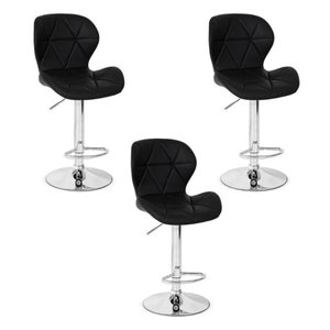 Kit 3 Banquetas Altas para Bar Cozinha Slim Formiga Lille