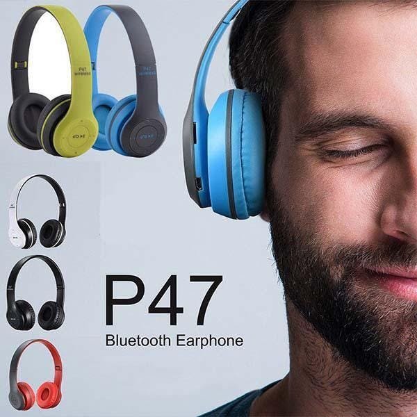 Fone Ouvido Bluetooth Dobrável Microfone Atend Chamada P47 - 2