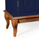 Ver imagem 4 de Gabinete para Banheiro 2 Portas com Espelheira Dália 3058 - Azul Petróleo/imbuia Glazer