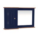 Ver imagem 5 de Gabinete para Banheiro 2 Portas com Espelheira Dália 3058 - Azul Petróleo/imbuia Glazer