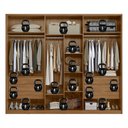 Ver imagem 3 de Guarda Roupa Casal Atrice 6 Portas com Espelho e 6 Gavetas Amêndola Touch Grafito Demartêz