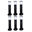 Ver imagem 1 de Poste Balizador Luminária Casa Sítio Jardim 50cm Preto Kit 6