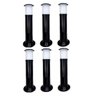 Poste Balizador Luminária Casa Sítio Jardim 50cm Preto Kit 6 - 1