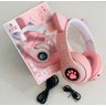 Headphone Kts Cat Ear Led Wireless Bluetooth 5.0 Rosa - 3